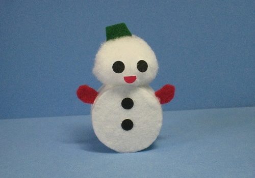 ペットボトルのキャップで雪だるまを作る 改良版 クリスマス工作 もぽにゃのらぼらとり