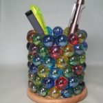 ビー玉でペン立てを作る:夏休み工作